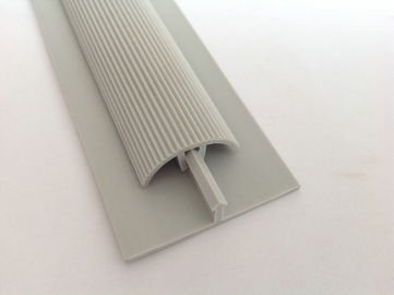 Gray fridge U Shape PVC Extrusion Profiles , Co-extruded window profiles